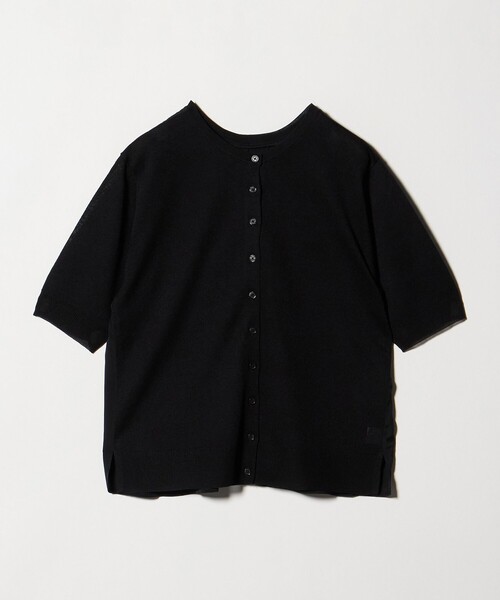 A DAY IN THE LIFE UNITED ARROWS(アデイインザライフユナイテッドアローズ)の「サテンコンビ 2WAY カーディガン 5分袖 <A DAY IN THE LIFE>(カーディガン/ボレロ・レディース・ライトブルー/ダークグレー/ブラック・FREE)」の8枚目の写真