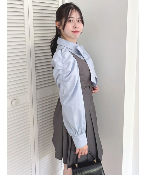 dazzlin（ダズリン）の「ベルトミニジャンスカ（ジャンパースカート・レディース・ベージュ/その他1/チャコールグレー・MEDIUM/SMALL）」の11枚目の写真