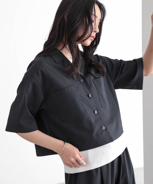 for/c(フォーシー)の「オープンカラーシャツ【サスティナブル】(シャツ/ブラウス・レディース・オフホワイト/ブラウン/チャコール・M/L)」の11枚目の写真