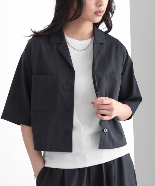 for/c(フォーシー)の「オープンカラーシャツ【サスティナブル】(シャツ/ブラウス・レディース・オフホワイト/ブラウン/チャコール・M/L)」の12枚目の写真