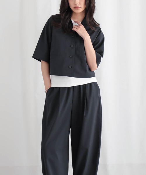 for/c(フォーシー)の「オープンカラーシャツ【サスティナブル】(シャツ/ブラウス・レディース・オフホワイト/ブラウン/チャコール・M/L)」の18枚目の写真