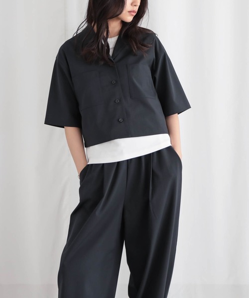 for/c(フォーシー)の「オープンカラーシャツ【サスティナブル】(シャツ/ブラウス・レディース・オフホワイト/ブラウン/チャコール・M/L)」の20枚目の写真