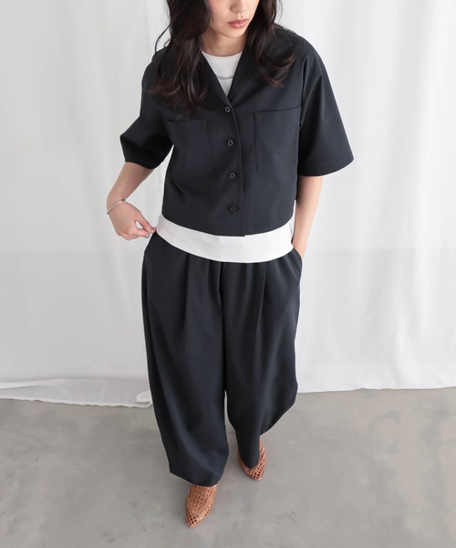 for/c(フォーシー)の「オープンカラーシャツ【サスティナブル】(シャツ/ブラウス・レディース・オフホワイト/ブラウン/チャコール・M/L)」の22枚目の写真