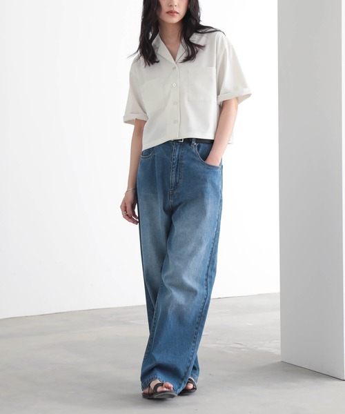 for/c(フォーシー)の「オープンカラーシャツ【サスティナブル】(シャツ/ブラウス・レディース・オフホワイト/ブラウン/チャコール・M/L)」の6枚目の写真