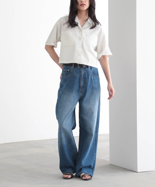 for/c(フォーシー)の「オープンカラーシャツ【サスティナブル】(シャツ/ブラウス・レディース・オフホワイト/ブラウン/チャコール・M/L)」の7枚目の写真
