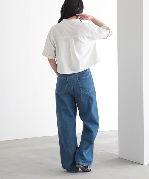 for/c(フォーシー)の「オープンカラーシャツ【サスティナブル】(シャツ/ブラウス・レディース・オフホワイト/ブラウン/チャコール・M/L)」の9枚目の写真