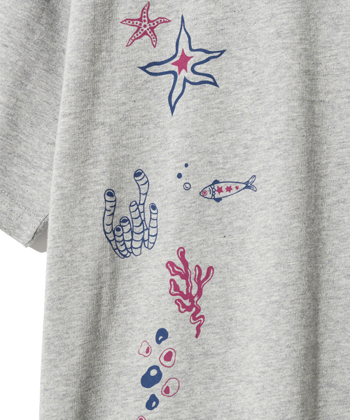 GAKKAI UNIONS(ガッカイユニオンズ)の「スターフィッシュオーシャン 半袖Tシャツ グレー(Tシャツ/カットソー・レディース・その他・MEDIUM/LARGE)」の7枚目の写真