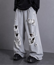 【Bls】 【ZM】【Bling Leads】ダメージ加工 スウェットパンツ
