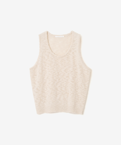 YEARNING（イヤニング）の「COTTON SLUB KNIT SLEEVELESS, ECRU（Tシャツ/カットソー・レディース・その他・FREE）」の5枚目の写真