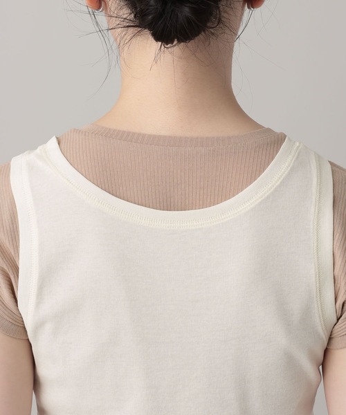 A part by(アパートバイ)の「レイヤードヘンリーネックプルオーバー(Tシャツ/カットソー・レディース・ブラウン/ベージュ系その他・FREE)」の15枚目の写真