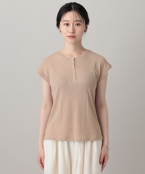 A part by(アパートバイ)の「レイヤードヘンリーネックプルオーバー(Tシャツ/カットソー・レディース・ブラウン/ベージュ系その他・FREE)」の16枚目の写真