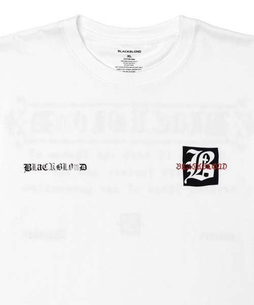 BLACK BLOND(ブラック ブロンド)の「ビビディエンザイアティ半袖Tシャツ(ホワイト)(Tシャツ/カットソー・レディース・その他・XXX-LARGE/XX-LARGE/X-LARGE/LARGE/MEDIUM/SMALL)」の4枚目の写真