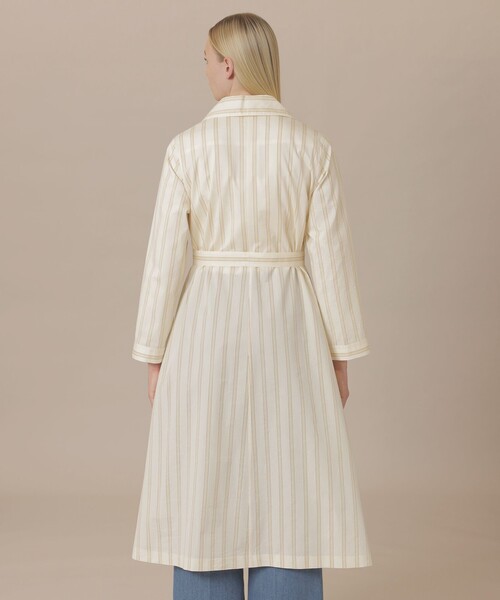 MACKINTOSH LONDON(マッキントッシュ ロンドン)の「【WEB・一部店舗限定】コットンシルクストライプコートドレス(トレンチコート・レディース・ベージュ・38)」の5枚目の写真