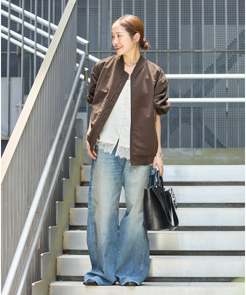 JOURNAL STANDARD(ジャーナルスタンダード)の「【洗える】Easy Light MA-1(MA-1・レディース・ブラック/グレー/ブラウン・FREE)」の20枚目の写真