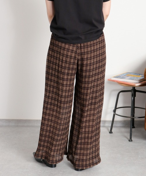cepo(セポ)の「〈セットアップ対応〉シアープリーツチェックイージーパンツ(その他パンツ・レディース・ブラック系その他/ブラウン系その他・M)」の19枚目の写真
