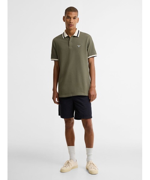 Barbour(バブアー)の「Anthorn 配色ポロシャツ(ポロシャツ・メンズ・オリーブ/ホワイト・X-LARGE/LARGE/MEDIUM/SMALL)」の7枚目の写真