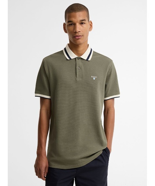 Barbour(バブアー)の「Anthorn 配色ポロシャツ(ポロシャツ・メンズ・オリーブ/ホワイト・X-LARGE/LARGE/MEDIUM/SMALL)」の8枚目の写真