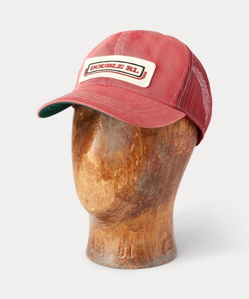 RRL(ダブル アール エル)の「ロゴパッチ ツイル トラッカー キャップ(キャップ・メンズ・レッド・ONE)」の1枚目の写真