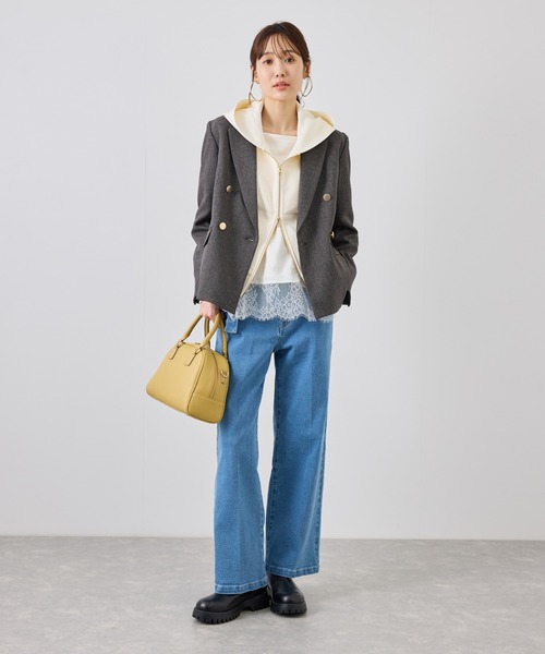 ROPE' PICNIC(ロペピクニック)の「サテンレースキャミビスチェ/着丈が選べる(キャミソール・レディース・ブラック/オフホワイト・TM/M)」の7枚目の写真