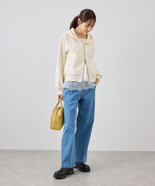 ROPE' PICNIC(ロペピクニック)の「サテンレースキャミビスチェ/着丈が選べる(キャミソール・レディース・ブラック/オフホワイト・TM/M)」の9枚目の写真