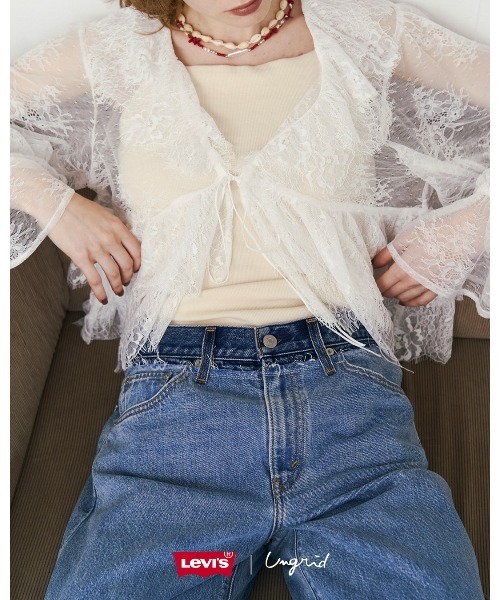 Ungrid(アングリッド)の「Levi's別注 CINCH WIDE LEG REMAKE DENIM(デニムパンツ・レディース・ブルー・26inch/25inch/24inch)」の7枚目の写真