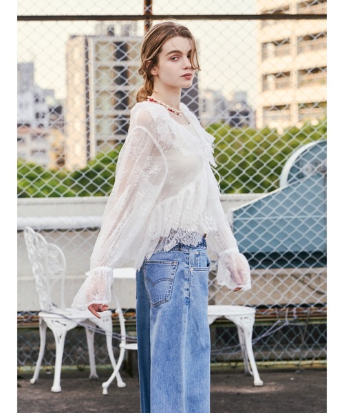 Levi's(リーバイス)の「Levi's別注 CINCH WIDE LEG REMAKE DENIM(デニムパンツ・レディース・ブルー・26inch/25inch/24inch)」の10枚目の写真