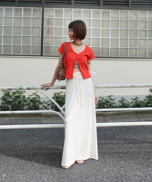 TEEN BOOP(ティーンブープ)の「ルーズストレッチSK(スカート・レディース・オフホワイト/ブラック・FREE)」の3枚目の写真