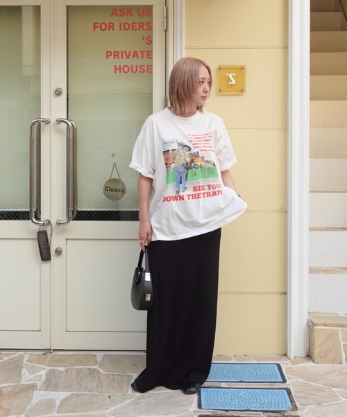 TEEN BOOP(ティーンブープ)の「ルーズストレッチSK(スカート・レディース・オフホワイト/ブラック・FREE)」の10枚目の写真