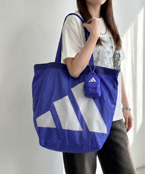 adidas(アディダス)の「adidas/アディダス パッカブル バッグ(トートバッグ・レディース・イエロー/パープル/ブラック・ONE SIZE)」の2枚目の写真