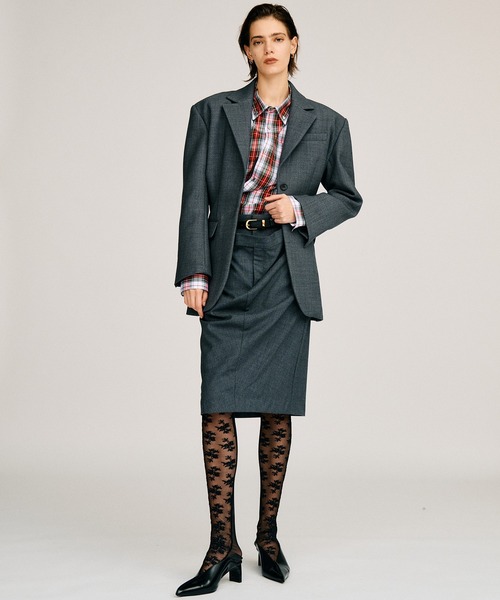 PRANK PROJECT（プランクプロジェクト）の「【2026Autumn Pre-Order】パフウエストシングルジャケット / Puff Waist Single Jacket（テーラードジャケット・レディース・ブラック/グレー/モカ・FREE）」の7枚目の写真