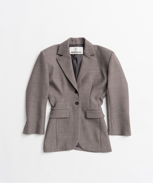 PRANK PROJECT（プランクプロジェクト）の「【2026Autumn Pre-Order】パフウエストシングルジャケット / Puff Waist Single Jacket（テーラードジャケット・レディース・ブラック/グレー/モカ・FREE）」の20枚目の写真
