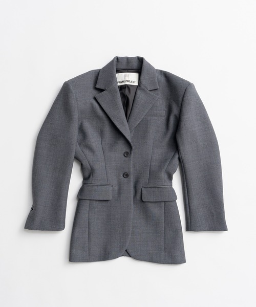 PRANK PROJECT（プランクプロジェクト）の「【2026Autumn Pre-Order】パフウエストシングルジャケット / Puff Waist Single Jacket（テーラードジャケット・レディース・ブラック/グレー/モカ・FREE）」の21枚目の写真