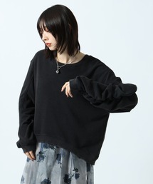 ギャザースリーブスウェット