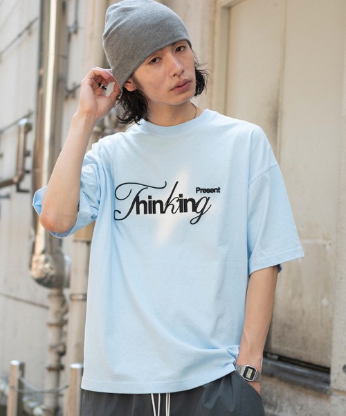 WEGO（ウィゴー）の「WEGO/【26年春夏新作】接触冷感3D刺繍Tシャツ（Tシャツ/カットソー・メンズ・ホワイト/サックスブルー・MEDIUM/LARGE）」の9枚目の写真