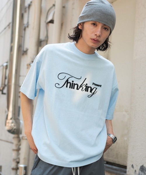 WEGO（ウィゴー）の「WEGO/【26年春夏新作】接触冷感3D刺繍Tシャツ（Tシャツ/カットソー・メンズ・ホワイト/サックスブルー・MEDIUM/LARGE）」の10枚目の写真