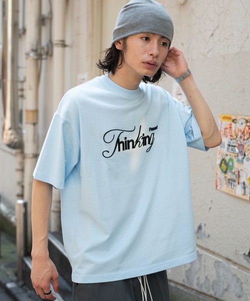 WEGO（ウィゴー）の「WEGO/【26年春夏新作】接触冷感3D刺繍Tシャツ（Tシャツ/カットソー・メンズ・ホワイト/サックスブルー・MEDIUM/LARGE）」の11枚目の写真
