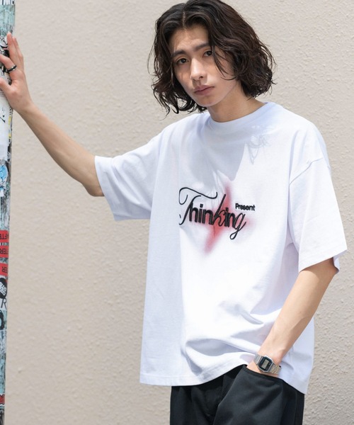 WEGO（ウィゴー）の「WEGO/【26年春夏新作】接触冷感3D刺繍Tシャツ（Tシャツ/カットソー・メンズ・ホワイト/サックスブルー・MEDIUM/LARGE）」の18枚目の写真