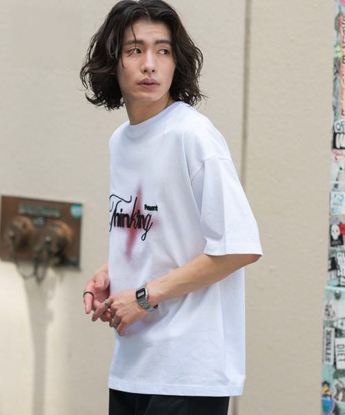 WEGO（ウィゴー）の「WEGO/【26年春夏新作】接触冷感3D刺繍Tシャツ（Tシャツ/カットソー・メンズ・ホワイト/サックスブルー・MEDIUM/LARGE）」の19枚目の写真