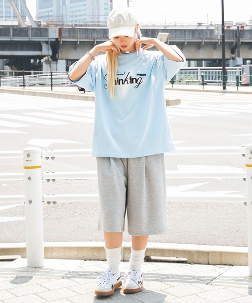 WEGO(ウィゴー)の「WEGO/接触冷感3D刺繍Tシャツ(Tシャツ/カットソー・メンズ・ホワイト/サックスブルー・MEDIUM/LARGE)」の3枚目の写真