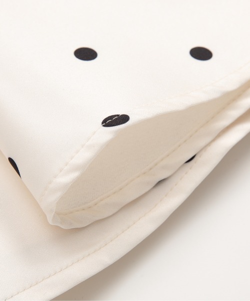 LA POMME petit(ラポミ・プチ)の「Polka Dot Satin Midi Slip Dress/ポルカドット柄サテンミディスリップドレス(ワンピース・レディース・アイボリー・FREE)」の5枚目の写真