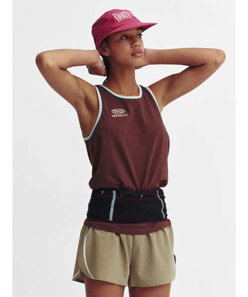 MENASOO(ミナス)の「Signature Double Binding Sleeveless Top_Brown(Tシャツ/カットソー・レディース・ブラウン・F)」の2枚目の写真