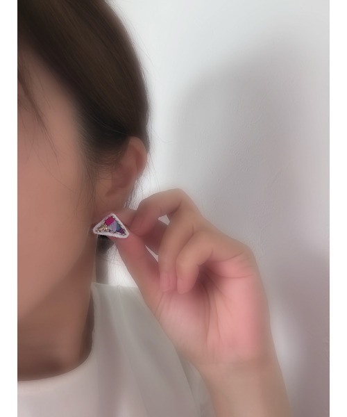 tone（トーン）の「【himemayu】カラフル刺繍ピアス(MA)（ピアス（両耳用）・レディース・マルチ・FREE）」の4枚目の写真