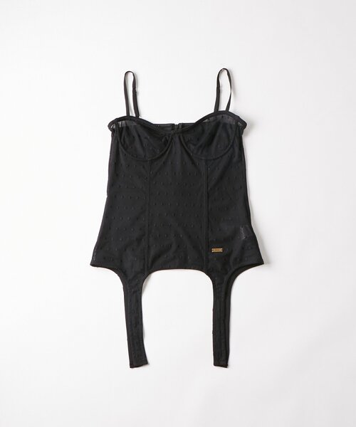 Six M(シックスエム)の「【SixM】Tulle garter corset(キャミソール・レディース・ブラック/オフホワイト・FREE)」の18枚目の写真