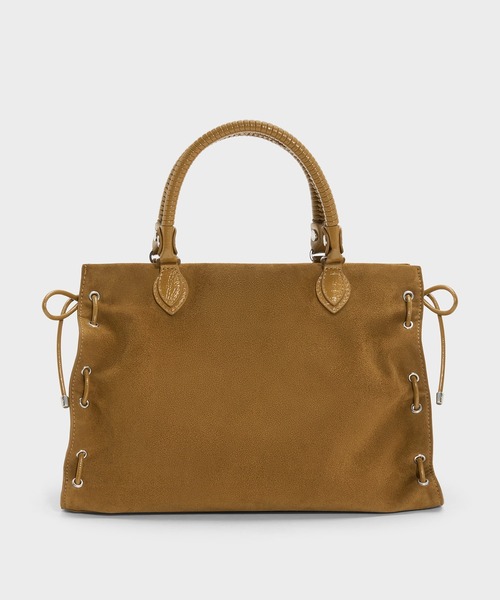 CHARLES & KEITH(チャールズ & キース)の「Nylah ラージナイラ グロメット レースアップ トートバッグ(トートバッグ・レディース・サンドベージュ・L)」の9枚目の写真