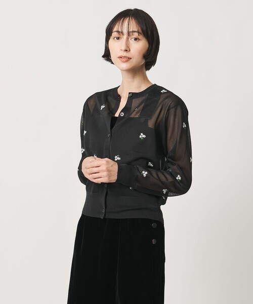 UNITED ARROWS(ユナイテッドアローズ)の「シアー フラワー カーディガン(カーディガン/ボレロ・レディース・ホワイト/ブラック・FREE)」の15枚目の写真