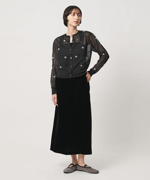 UNITED ARROWS(ユナイテッドアローズ)の「シアー フラワー カーディガン(カーディガン/ボレロ・レディース・ホワイト/ブラック・FREE)」の16枚目の写真