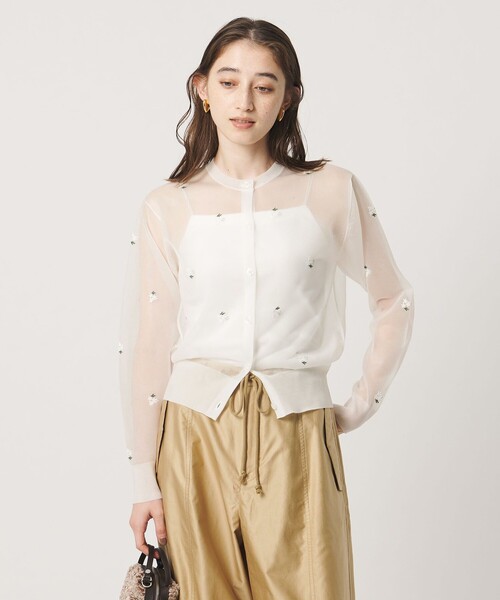 UNITED ARROWS(ユナイテッドアローズ)の「シアー フラワー カーディガン(カーディガン/ボレロ・レディース・ホワイト/ブラック・FREE)」の17枚目の写真