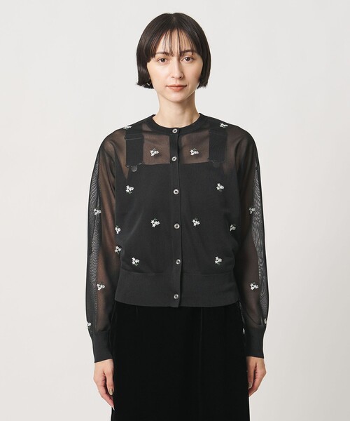 UNITED ARROWS(ユナイテッドアローズ)の「シアー フラワー カーディガン(カーディガン/ボレロ・レディース・ホワイト/ブラック・FREE)」の20枚目の写真