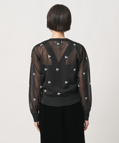 UNITED ARROWS(ユナイテッドアローズ)の「シアー フラワー カーディガン(カーディガン/ボレロ・レディース・ホワイト/ブラック・FREE)」の22枚目の写真
