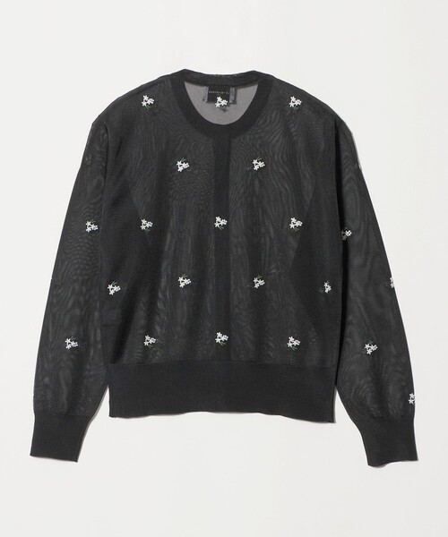UNITED ARROWS(ユナイテッドアローズ)の「シアー フラワー カーディガン(カーディガン/ボレロ・レディース・ホワイト/ブラック・FREE)」の4枚目の写真